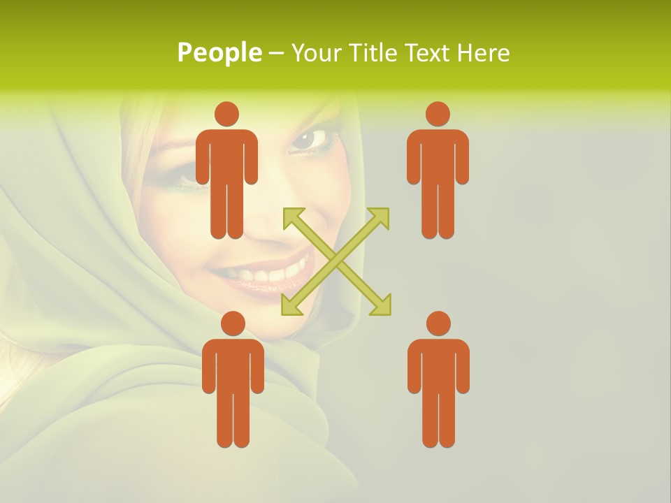 Lips Exotic Blond PowerPoint Template