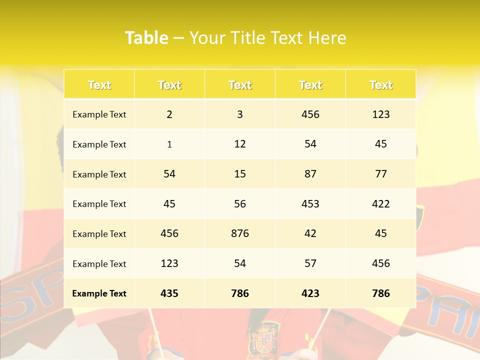 A Group Of People With Spanish Flags On Their Faces PowerPoint Template