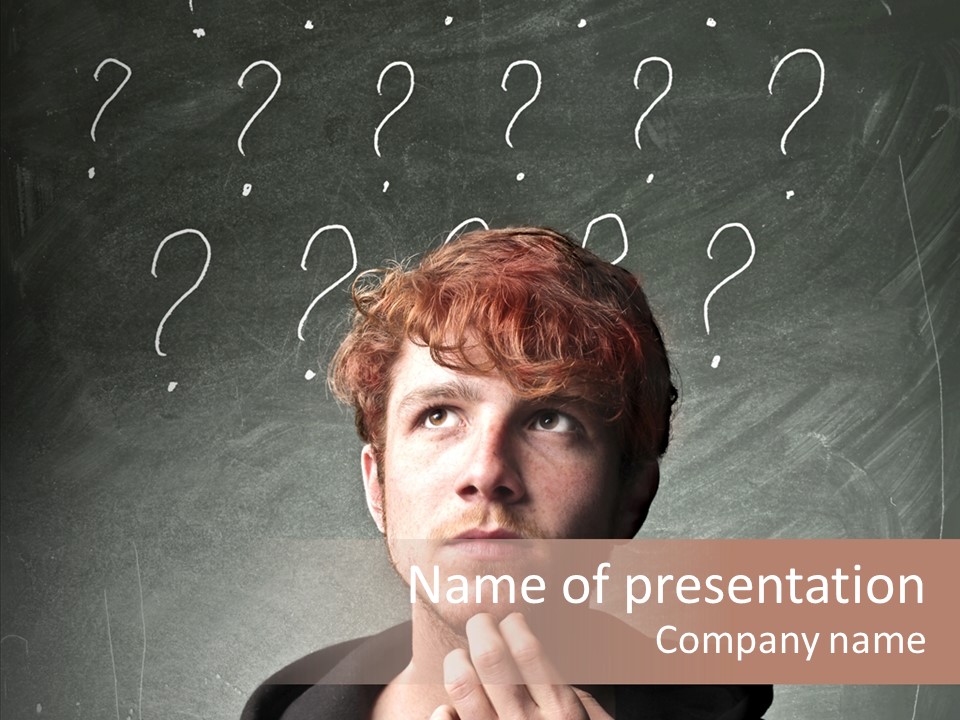 Incertitude Blackboard Mind PowerPoint Template