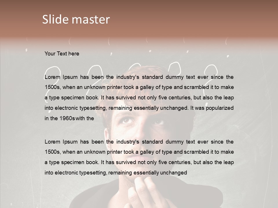 Incertitude Blackboard Mind PowerPoint Template
