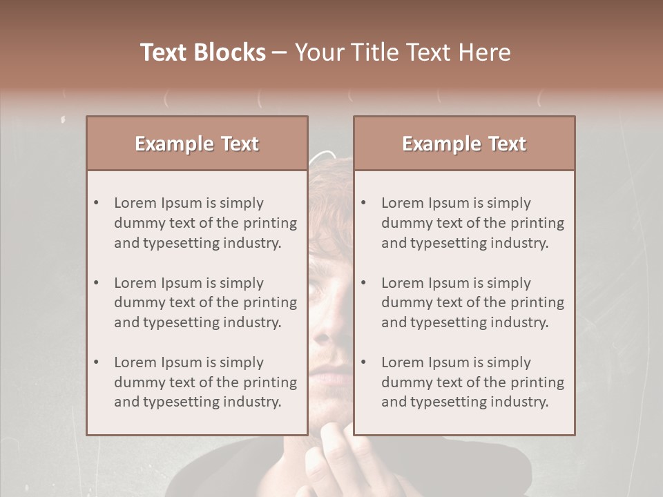 Incertitude Blackboard Mind PowerPoint Template