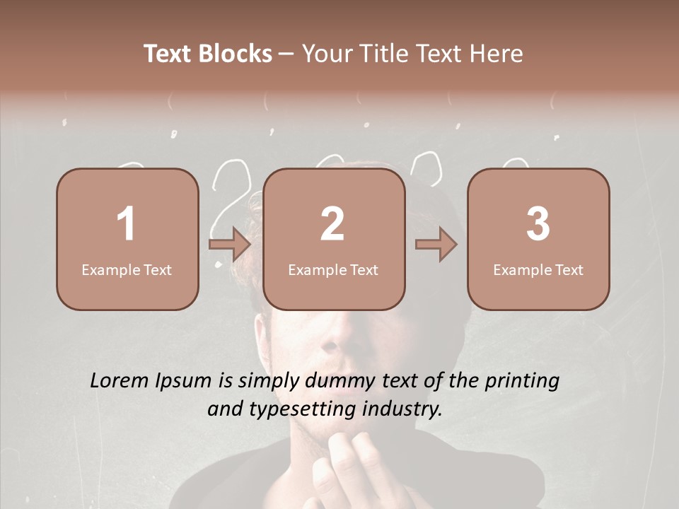 Incertitude Blackboard Mind PowerPoint Template