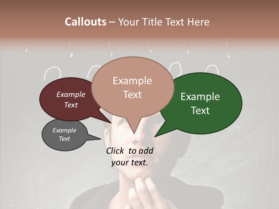 Incertitude Blackboard Mind PowerPoint Template