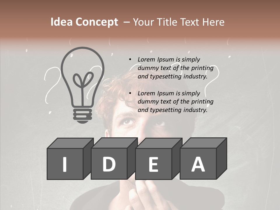 Incertitude Blackboard Mind PowerPoint Template