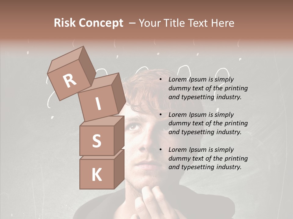 Incertitude Blackboard Mind PowerPoint Template