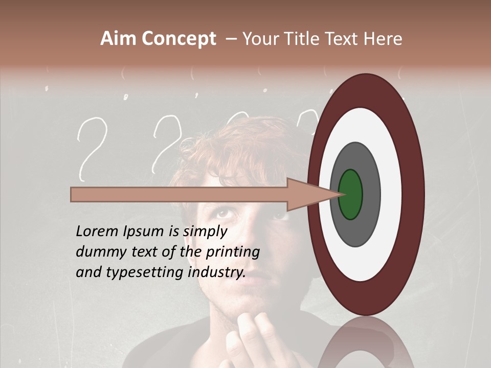 Incertitude Blackboard Mind PowerPoint Template