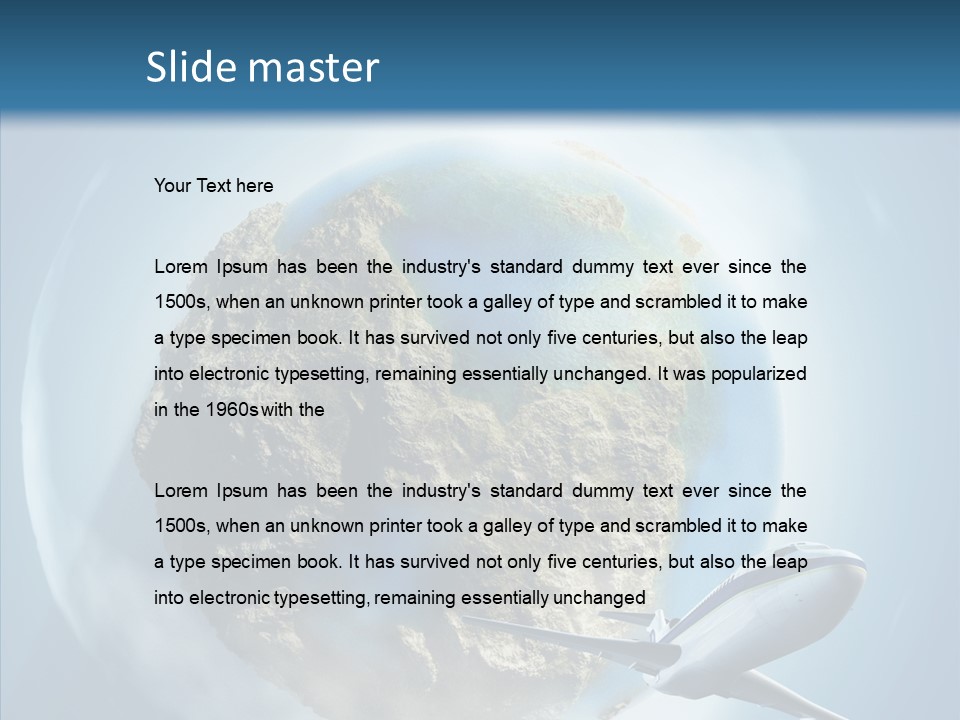 Flying Beach Environment PowerPoint Template