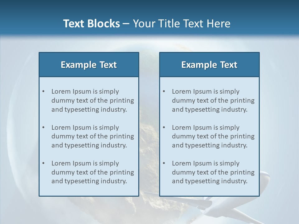 Flying Beach Environment PowerPoint Template