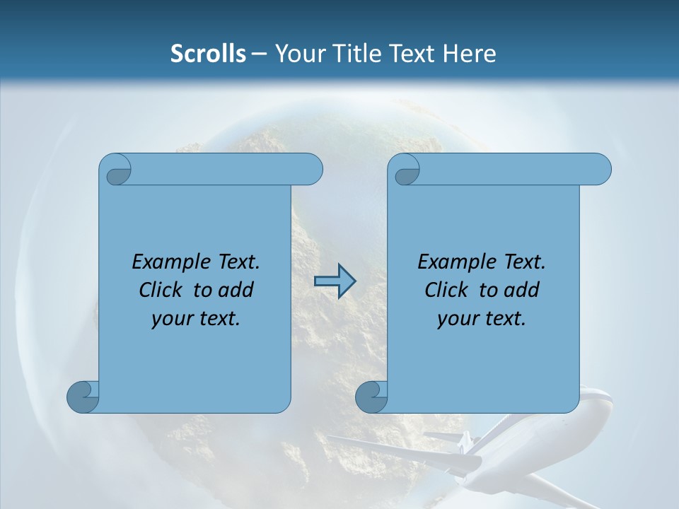 Flying Beach Environment PowerPoint Template