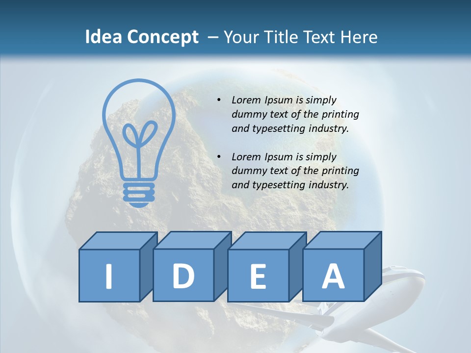 Flying Beach Environment PowerPoint Template