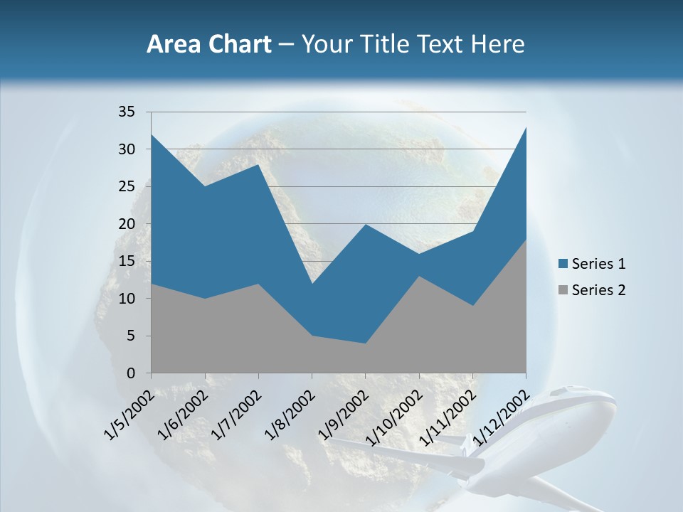 Flying Beach Environment PowerPoint Template