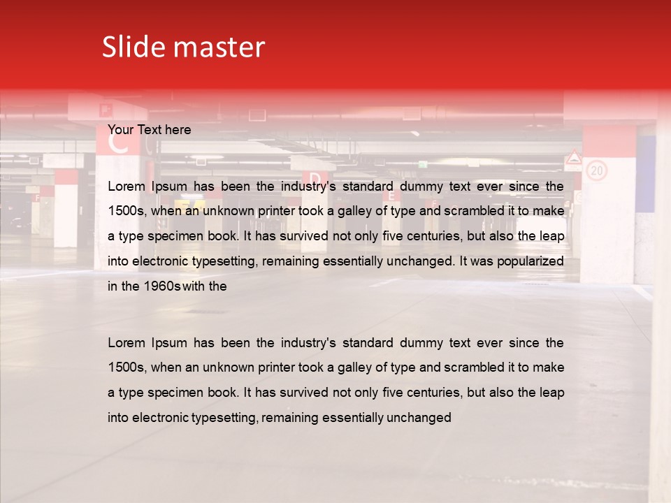 Vehicle Nobody Parking PowerPoint Template