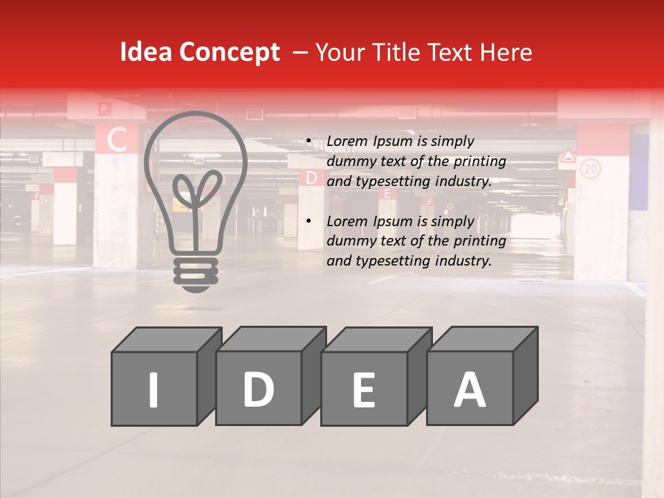 Vehicle Nobody Parking PowerPoint Template
