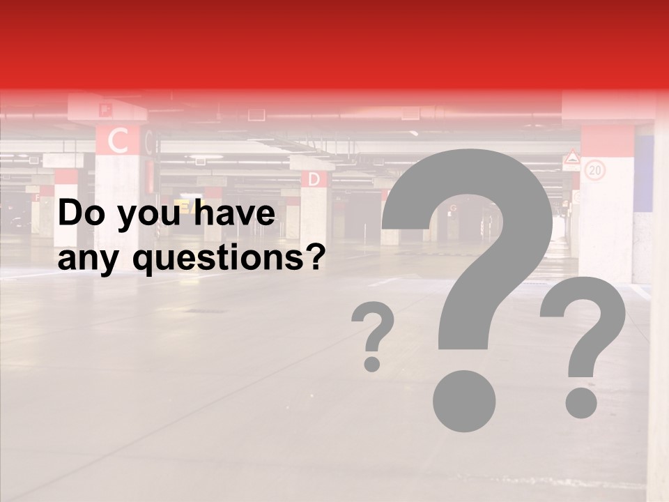 Vehicle Nobody Parking PowerPoint Template