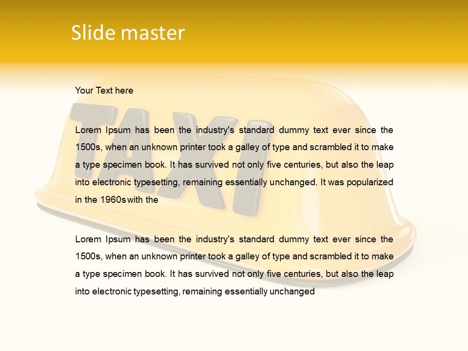 Auto Text Ride PowerPoint Template
