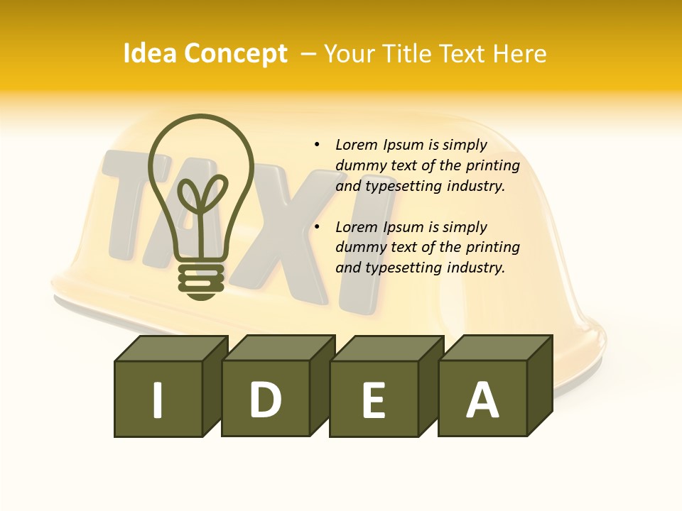 Auto Text Ride PowerPoint Template