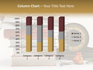 Clock Printed Dried Flowers PowerPoint Template