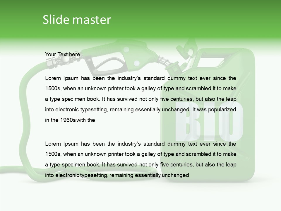 Recycling Oil Metal PowerPoint Template