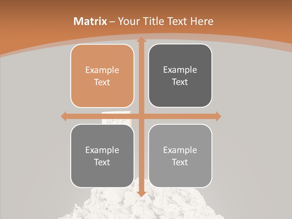 Holding Pile White PowerPoint Template