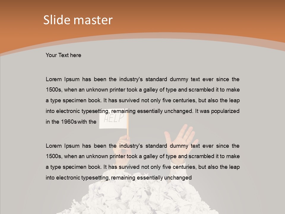 Holding Pile White PowerPoint Template