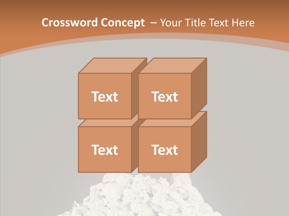 Holding Pile White PowerPoint Template