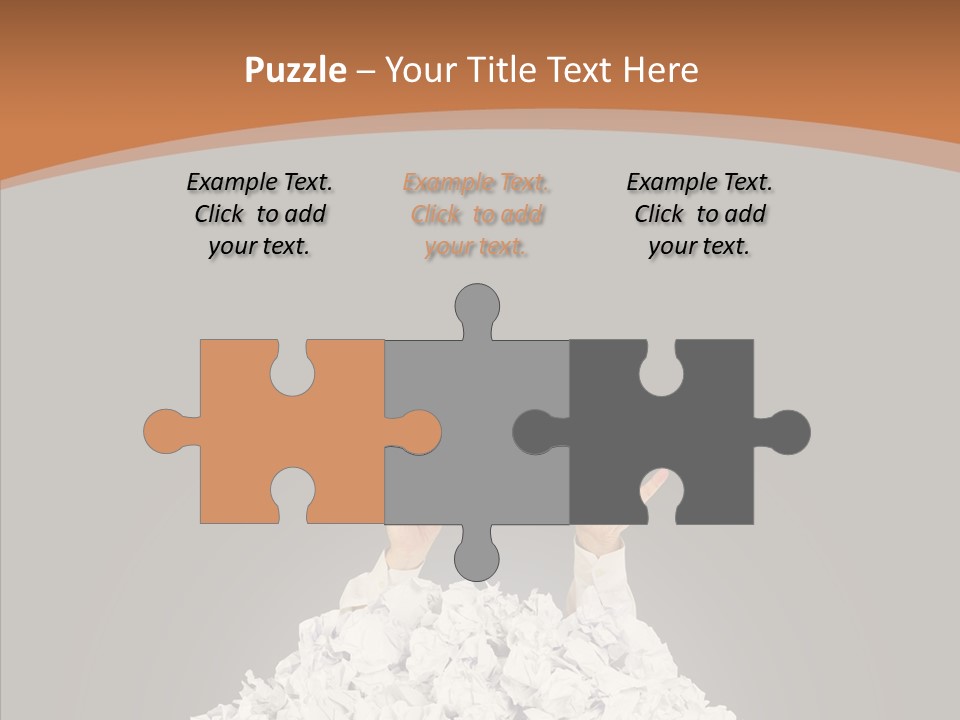 Holding Pile White PowerPoint Template