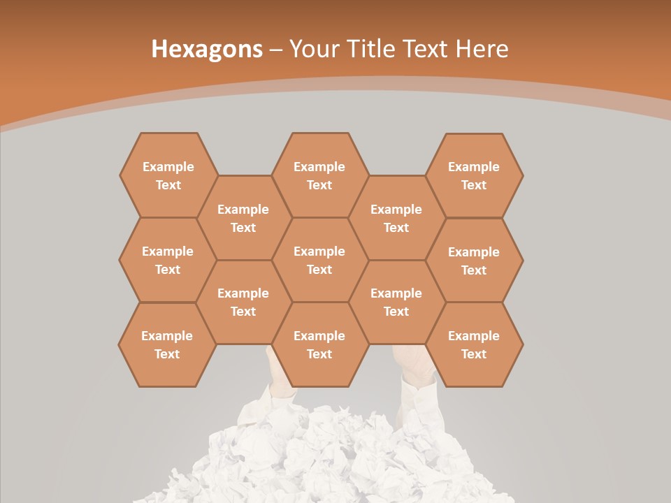 Holding Pile White PowerPoint Template