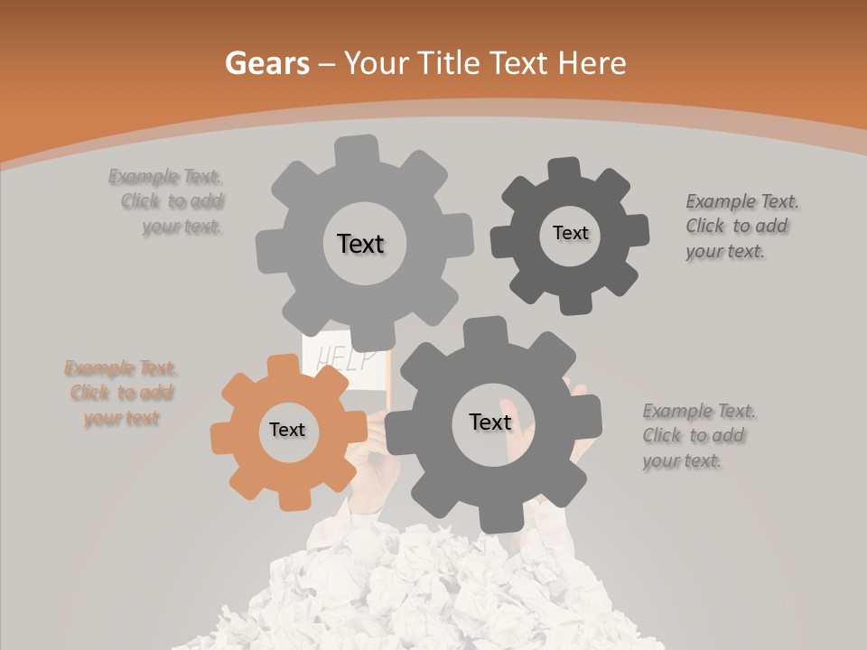 Holding Pile White PowerPoint Template