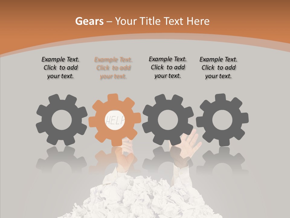 Holding Pile White PowerPoint Template