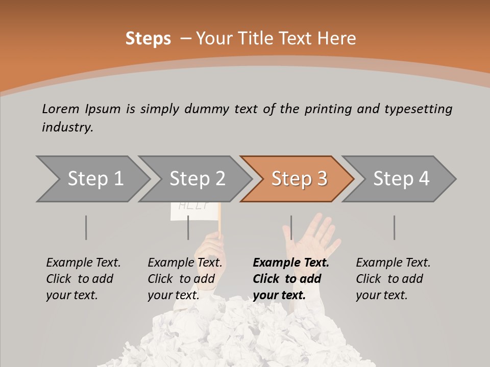 Holding Pile White PowerPoint Template