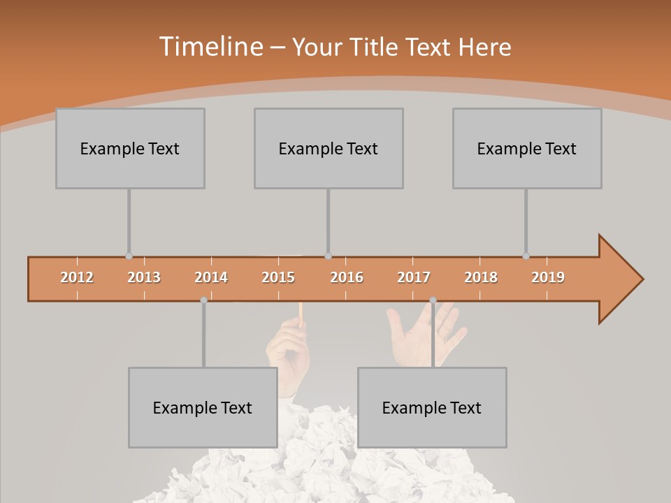 Holding Pile White PowerPoint Template