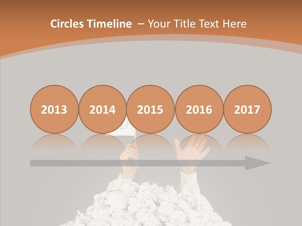 Holding Pile White PowerPoint Template