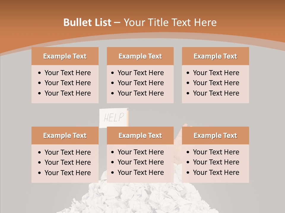 Holding Pile White PowerPoint Template