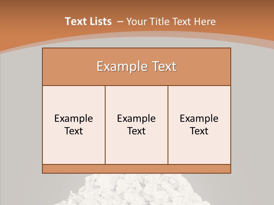 Holding Pile White PowerPoint Template