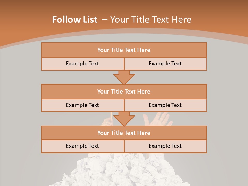 Holding Pile White PowerPoint Template