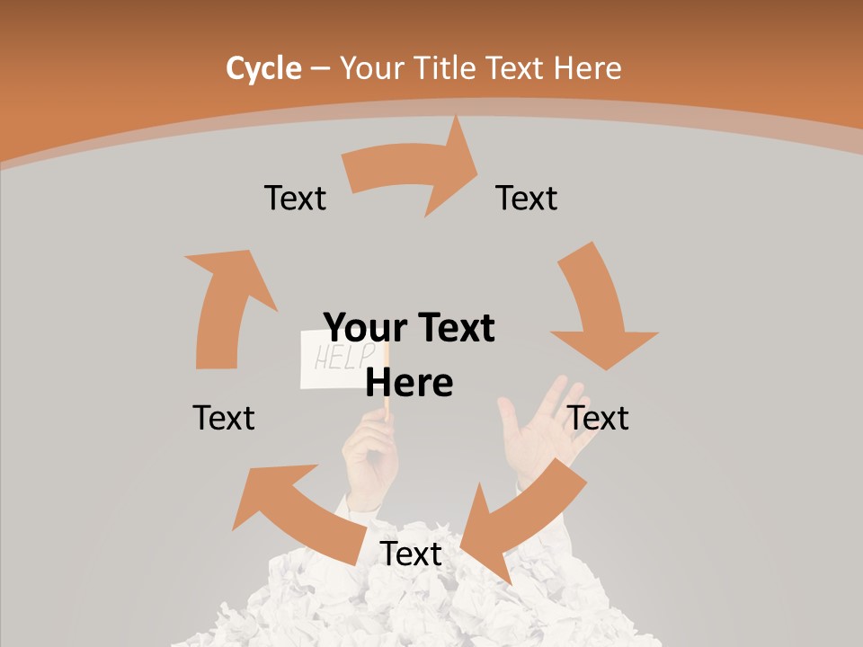 Holding Pile White PowerPoint Template