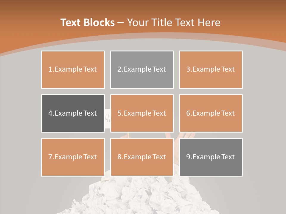 Holding Pile White PowerPoint Template