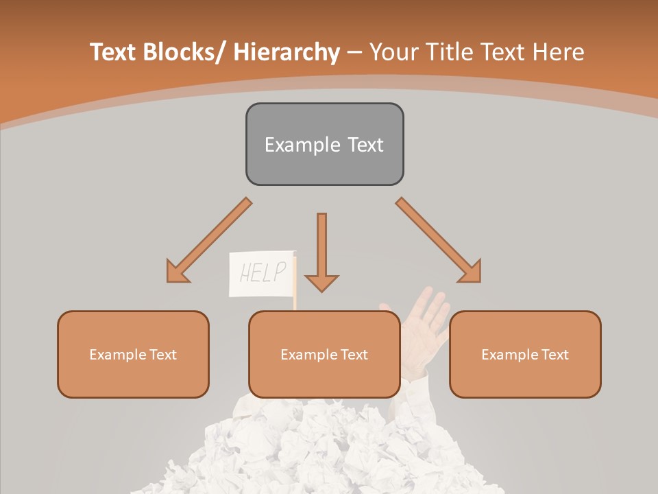 Holding Pile White PowerPoint Template