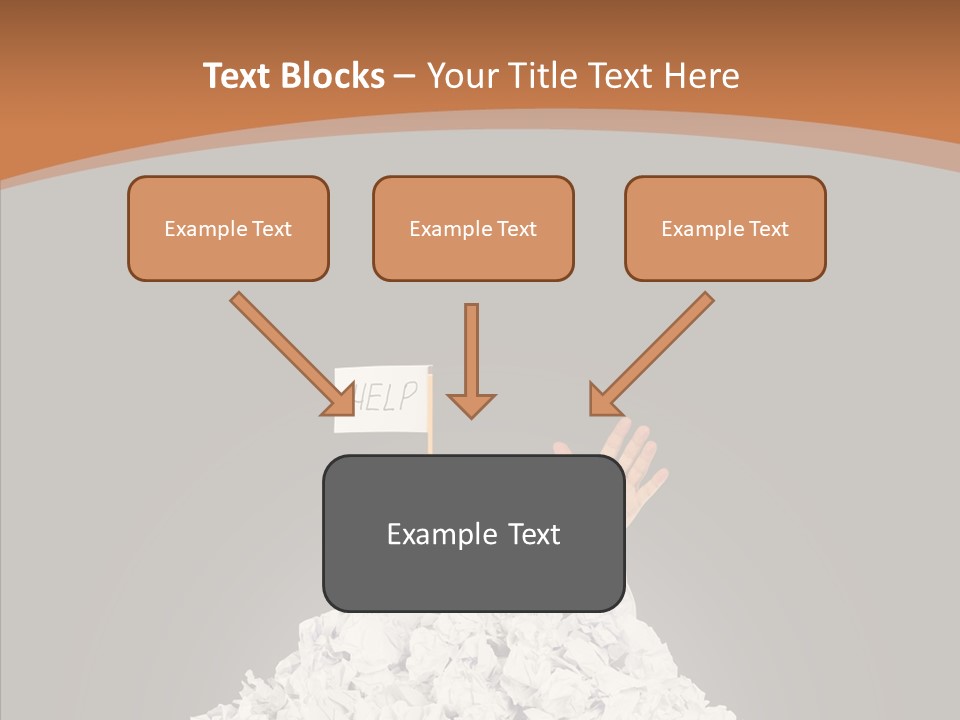 Holding Pile White PowerPoint Template