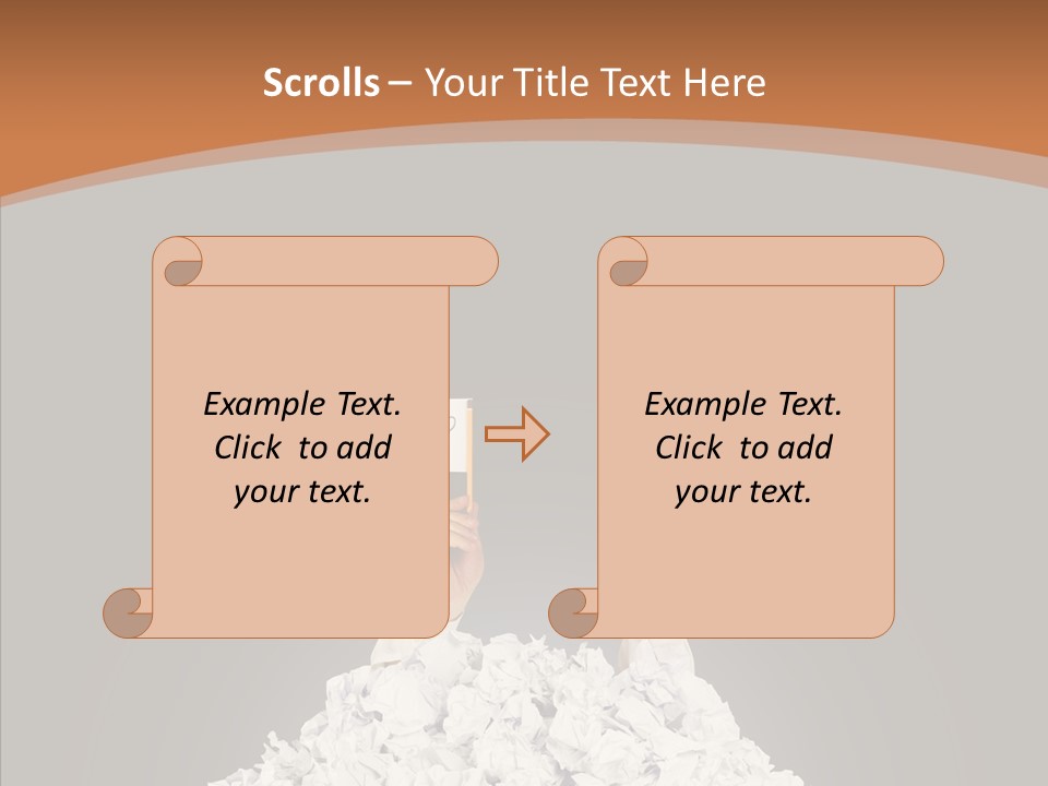 Holding Pile White PowerPoint Template
