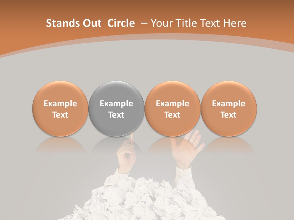 Holding Pile White PowerPoint Template