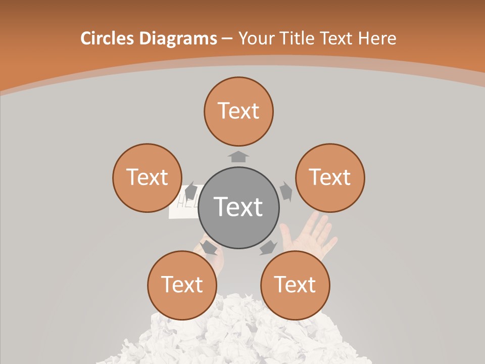 Holding Pile White PowerPoint Template