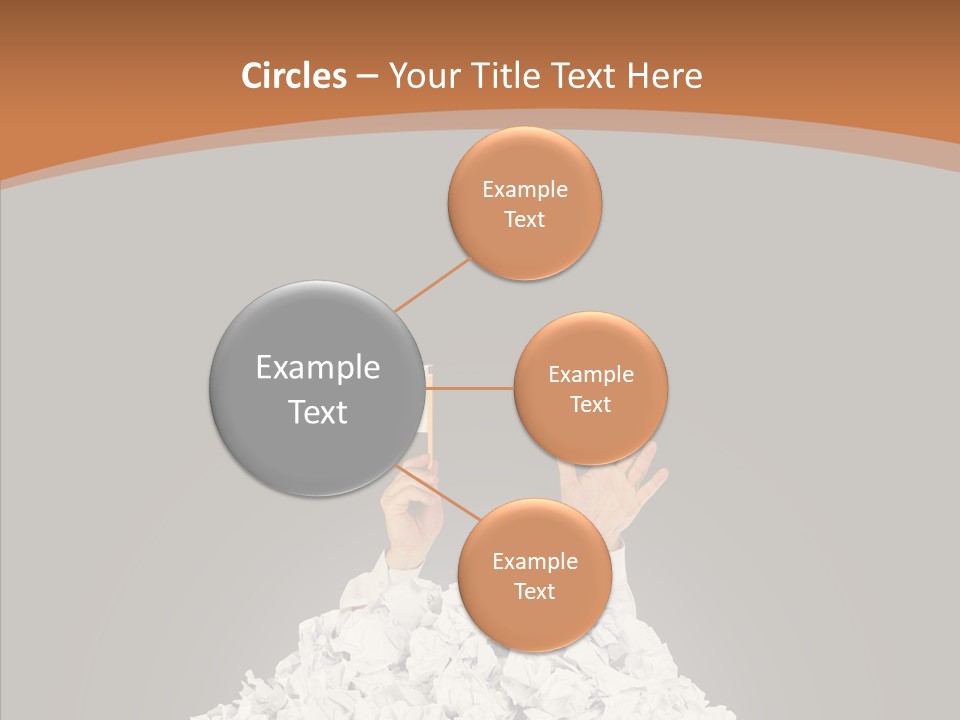 Holding Pile White PowerPoint Template