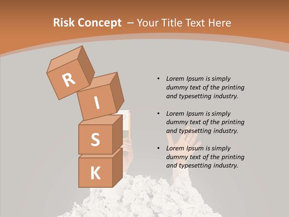 Holding Pile White PowerPoint Template