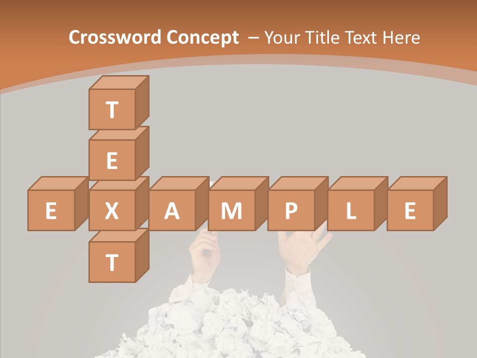 Holding Pile White PowerPoint Template