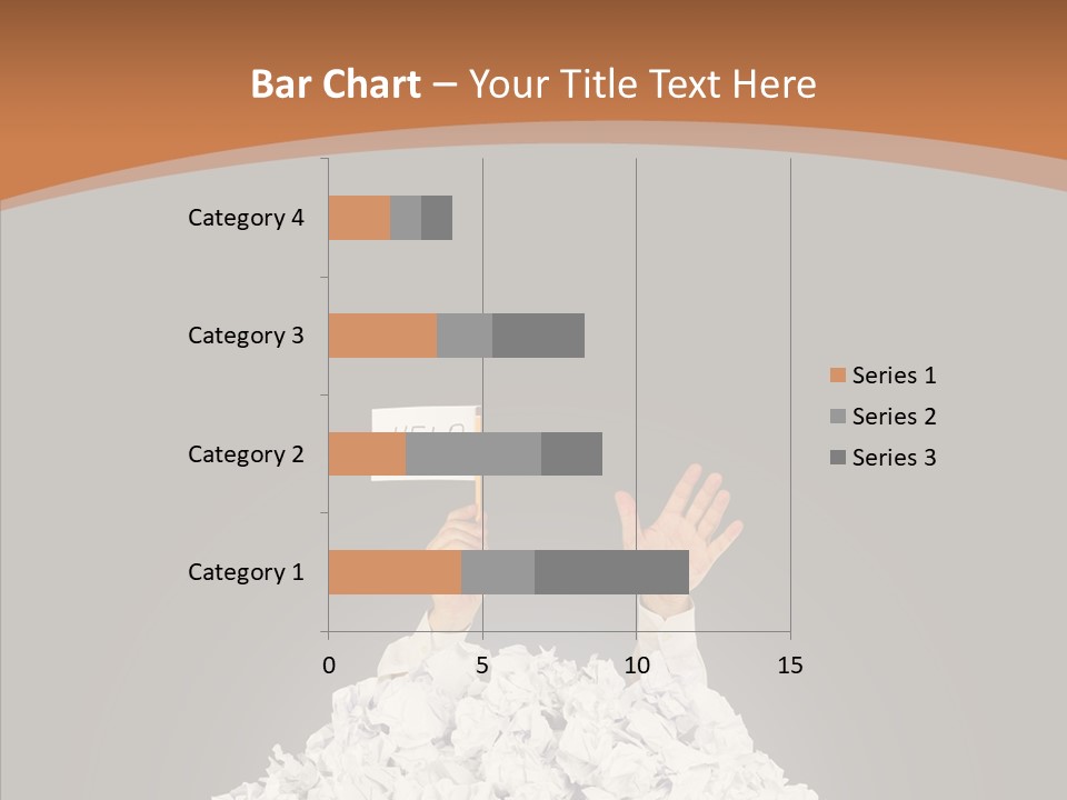Holding Pile White PowerPoint Template