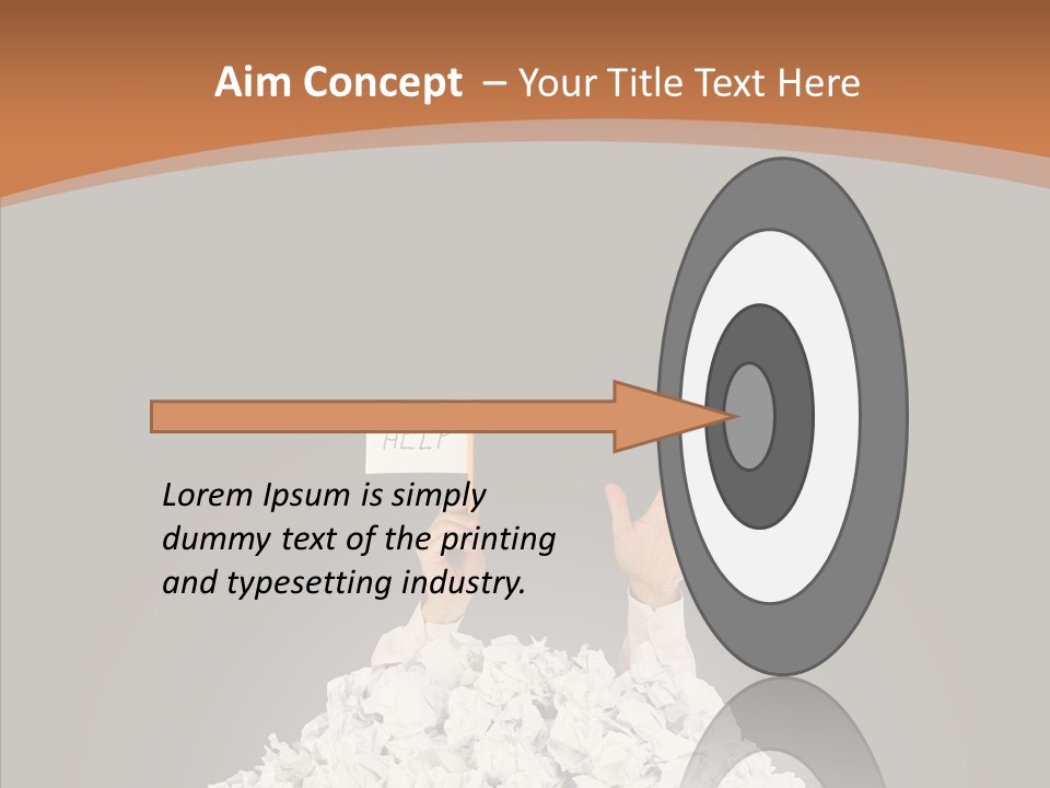 Holding Pile White PowerPoint Template