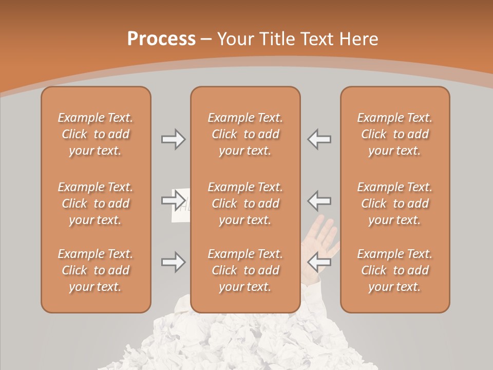 Holding Pile White PowerPoint Template