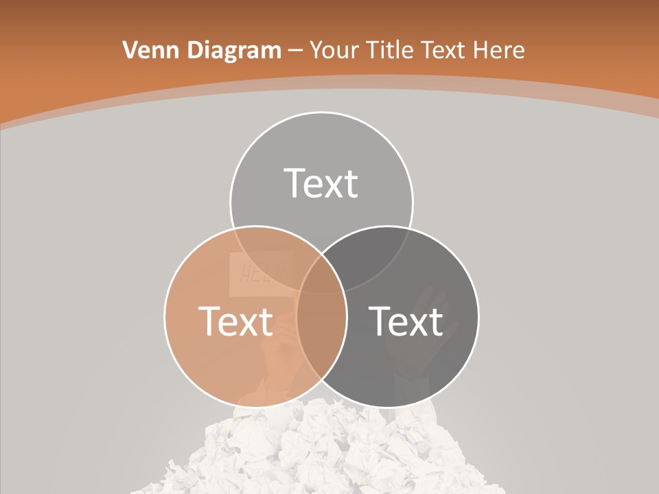 Holding Pile White PowerPoint Template