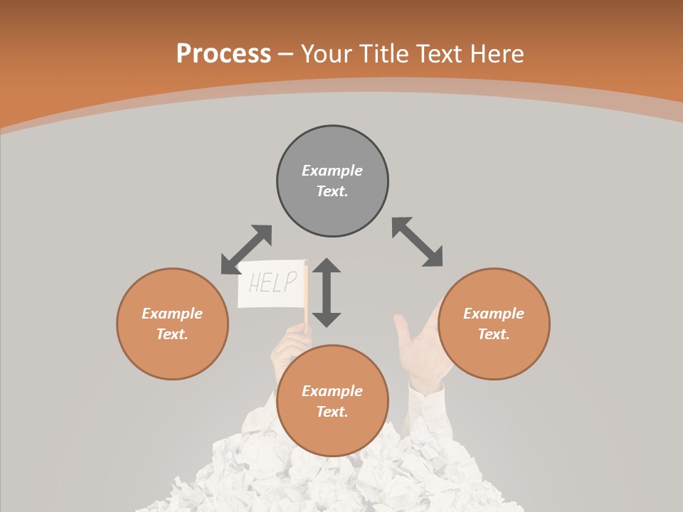 Holding Pile White PowerPoint Template